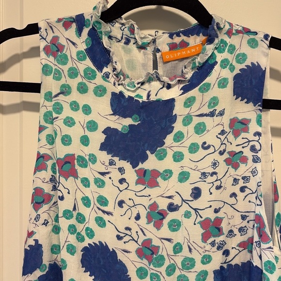 Oliphant tiered midi dress by tuckernuck small high neck flowy and soft sundress - Picture 14 of 16